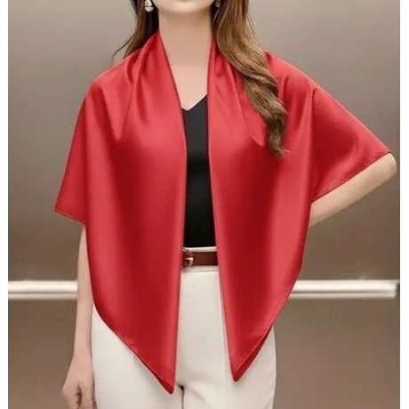 Damen-Herren-Seidentuch, 90 x 90 cm, neu, rot