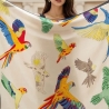 Damen Seidentuch Motiv Papagei, bunt, 180x90 cm, neu