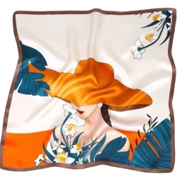 Designer-Schal Gemälde-Kunst, bunt, Seide, neu, 70x70 cm