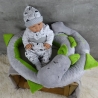 Bettschlange Drache, Puckschnecke, Bettrolle, Wickeltischrolle
