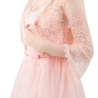 Festliches Bolero-Spitzen-Seiden-Jäckchen, rosa, 36-38, neu     