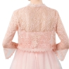 Festliches Bolero-Spitzen-Seiden-Jäckchen, rosa, 36-38, neu     