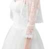 Festliches Bolero-Spitzen-Seiden-Jäckchen, weiss, 36-38, neu     