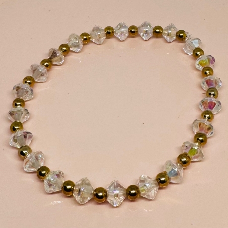 Handgemachtes Kristall Style Perlenarmband  Glitzer & Eleganz 
