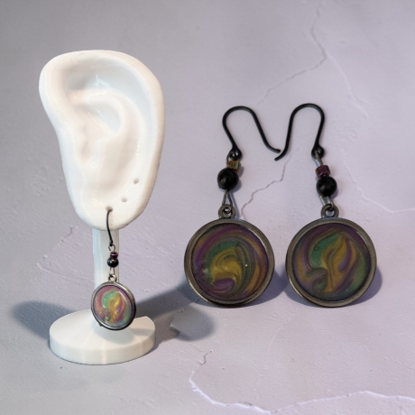 Kreative Ohrringer Resinanhänger