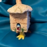 ceramic witch,s cottage Baba Yaga handmade