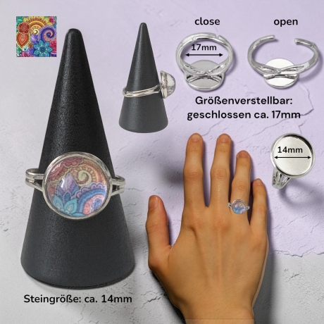 Schmuckset mit Motivstein