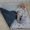 Krabbeldecke 2 Elefanten, Patchwork, Kuscheldecke