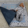 Krabbeldecke 2 Elefanten, Patchwork, Kuscheldecke