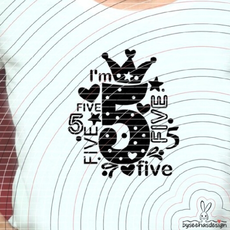 I'm five Plotterdatei SVG DXF 