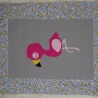 Krabbeldecke Flamingo, Patchwork, Kuscheldecke, Tagesdecke,