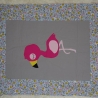 Krabbeldecke Flamingo, Patchwork, Kuscheldecke, Tagesdecke,