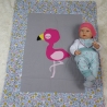 Krabbeldecke Flamingo, Patchwork, Kuscheldecke