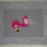 Krabbeldecke Flamingo, Patchwork, Kuscheldecke, Tagesdecke,
