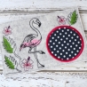 Stickdatei Mug Rug Untersetzer Flamingo 13x18cm und 13x20cm