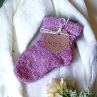 Babysocken ca. 9-12 Monate, flieder mouliné