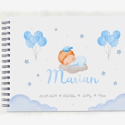 Fotoalbum Geburt Herzballons