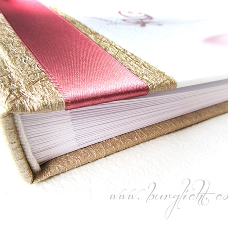 Fotogästebuch Taufe altrosa gold