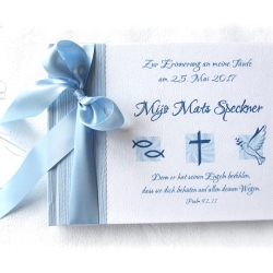 Taufbuch Fische Kreuz Taube