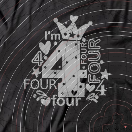 I'm four Plotterdatei SVG DXF