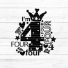 I'm four Plotterdatei SVG DXF FCM