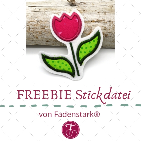 Stickdatei Tulpe Applikation