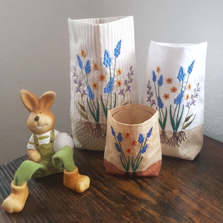 Stickdatei Beutel Frühling Lichterbeutel