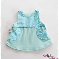 Baumwollkleidchen mit Blütenmuster Gr. 56