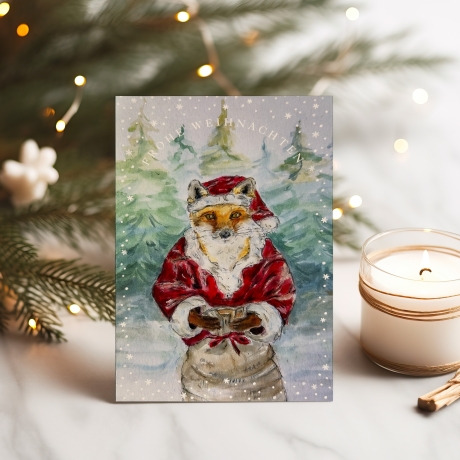 Weihnachtskarte Klappkarte Handarbeit