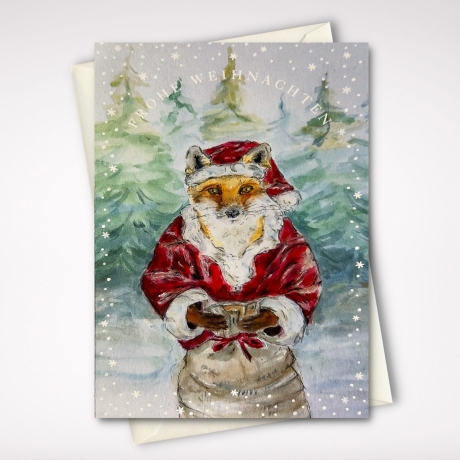 Weihnachtskarte Klappkarte Handarbeit