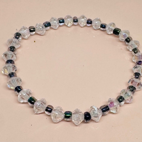 Handgemachtes Kristall Style Perlenarmband  Glitzer & Eleganz 