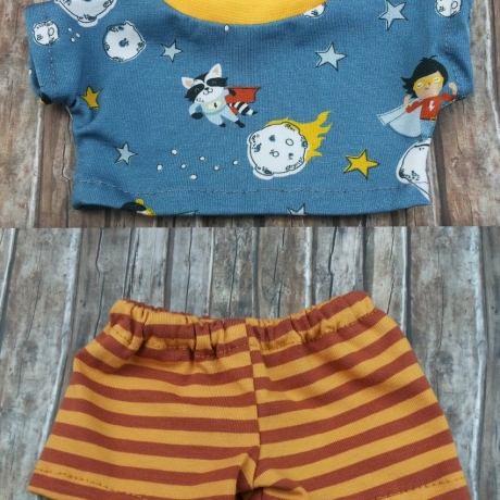 Bärenkleidung Shirt und Hose Space passend für Bären 23 cm Neu