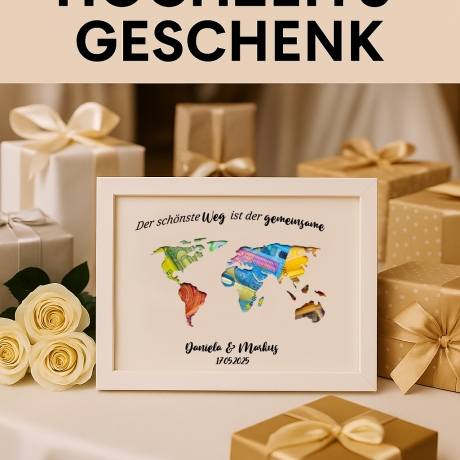 Hochzeitsgeschenk personalisiert Geldgeschenk Hochzeit Brautpaar 