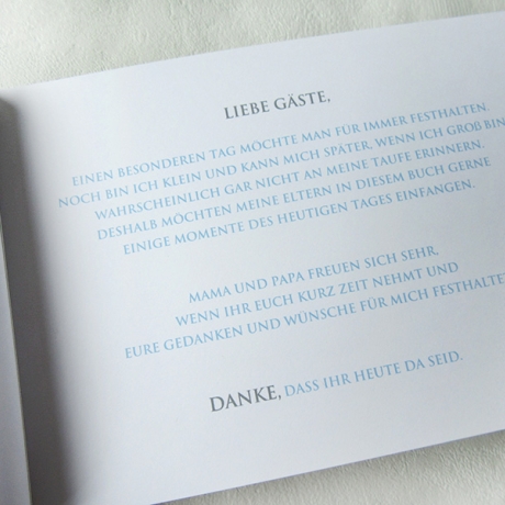 Fotogästebuch mit Fragen Taufe