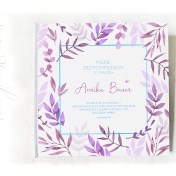 Gästebuch weiß malve flieder