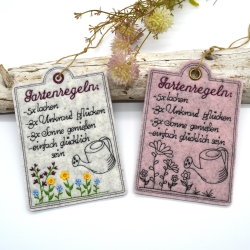 Stickdatei Garten Schild Gartenregeln Stickdatei Garten Schild Gartenregeln