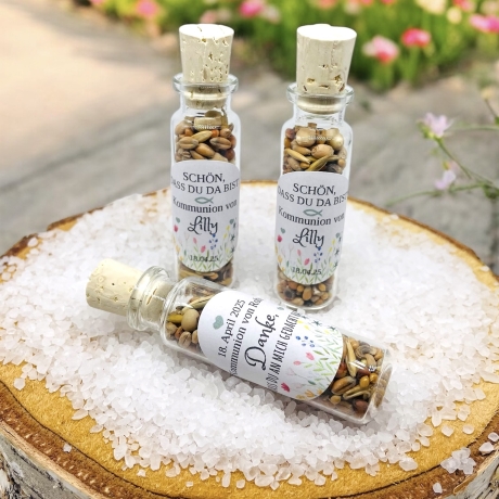 Gastgeschenk Blume Kommunion- Gastgeschenk Konfirmation- Taufe