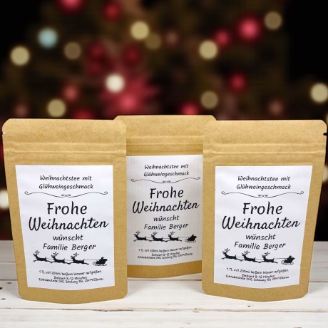 Weihnachtsgeschenk Glühweintee, Gastgeschenk Weihnachten, Advent