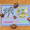 Stickdatei Palme 4x ITH Mugrug Schild mit Spruch und Blanko