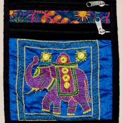 Handgearbeitete Damenschultertasche - Baumwolle mit Stickerei