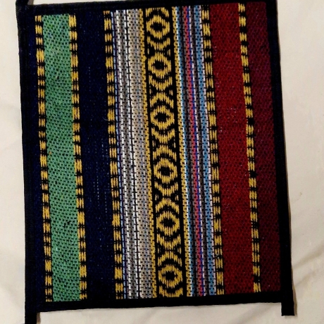 Handgearbeitete Damenschultertasche - Baumwolle mit Stickerei