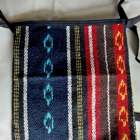 Handgearbeitete Damenschultertasche - Baumwolle mit Stickerei