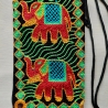 Handgearbeitetes Brillenetui, Baumwolle mit Stickerei, neu