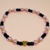 Perlenarmband mit Herz | Handgemachtes Armband Perlenschmuck 