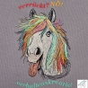 Crazy Horse - MIT Spruch  - Größe 12.85x19.76 cm