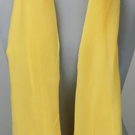 Sommer-Seidenschal 150 g leicht, gelb 180 x 95 cm, neu