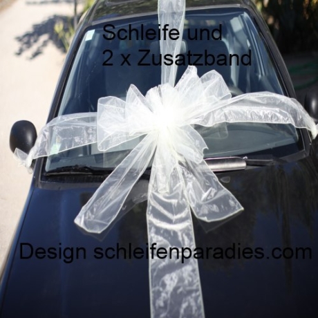 Zusatzband für Autoschleife Organzatraum, Schleifenband, Dekoband