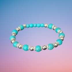 Perlenarmband Türkis