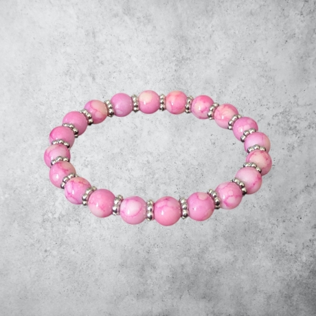 Perlenarmband Rosa
