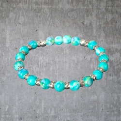 Perlenarmband Türkis